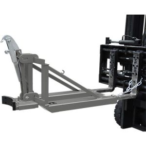 Bauer Fasslifter RS-I/D 91, für Stapler, 1 x 110 bis 200-l-Deckelfässer, L 1285 x B 585 x H 810 mm, bis 800 kg, Stahl, Mausgrau