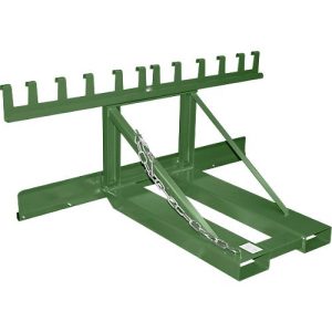 Bauer Mülltonnen-Heber MH-III, mit Gummianschlag, für 3x 80- bis 360-L-MGB, L 1030 x B 1595 x H 680 mm, lackiert, resedagrün RAL 6011