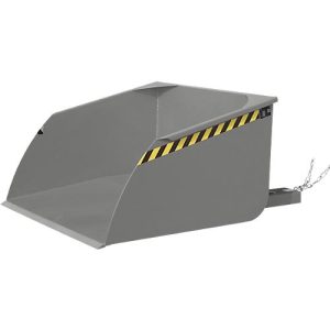 Bauer Staplerschaufel BSI 100, Seilzug-Entriegelung, L 1810 × B 1330 × H 810 mm, 1 m³, bis 1500 kg, Stahl lackiert, mausgrau