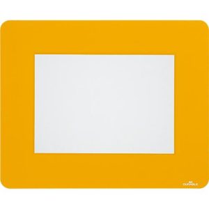 Bodenmarkierungsfenster Durable, für den Innenbereich, Format A5, rutschhemmend, selbstklebend & wiederablösbar signalgelb, 10 Stück