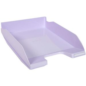 Briefablage Exacompta COMBO MIDI Aquarel, für Dokumente im Format A4+, stapelbar, Etikettenhalter, Kunststoff, malve