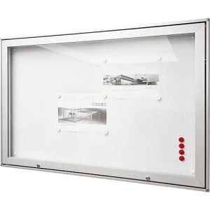 BST Schaukasten MEDIA AR, wetterfest für außen, ESG-Sicherheitsglas, Flügeltür, Sichtformat 12x DIN A4