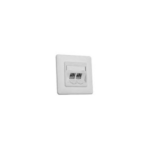 BTR E-DAT modul 8/8(8) UP – Anschlussdose, Unterputz – CAT 6 – RJ-45 X 2 – Pure White, RAL 9010