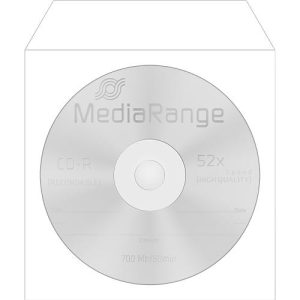 CD-/DVD-Papierhüllen, wiederverschließbar, Sichtfenster, weiß, 50 Stück