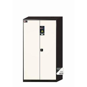 Chemikalienschrank asecos CS-CLASSIC-F, Flügeltüren, Front Reinweiß, B 1055 x T 520 x H 1950 mm