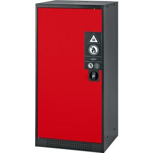 Chemikalienschrank Asecos CS-CLASSIC, Flügeltür, 2 Böden, 545x520x1105 mm, verkehrsrot