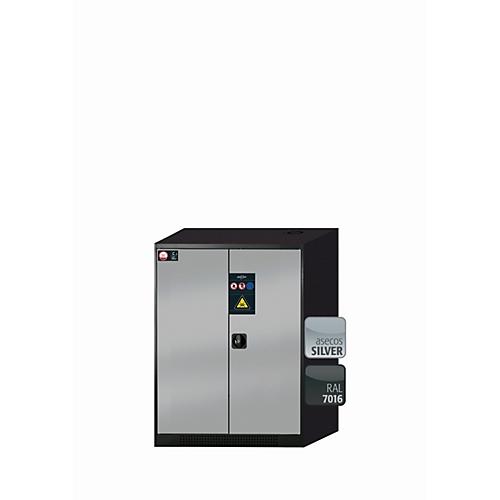 Chemikalienschrank asecos CS-CLASSIC, Flügeltüren, Front asecos Silber, B 810 x T 520 x H 1105 mm