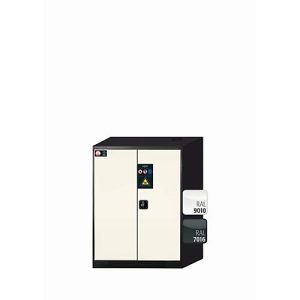 Chemikalienschrank asecos CS-CLASSIC, Flügeltüren, Front Reinweiß, B 810 x T 520 x H 1105 mm