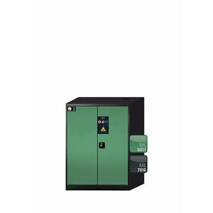 Chemikalienschrank asecos CS-CLASSIC, Flügeltüren, Front Resedagrün, B 810 x T 520 x H 1105 mm