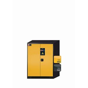 Chemikalienschrank asecos CS-CLASSIC, Flügeltüren, Front Sicherheitsgelb, B 810 x T 520 x H 1105 mm