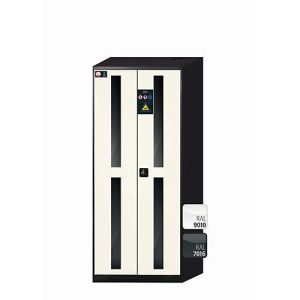 Chemikalienschrank asecos CS-CLASSIC-G, Flügeltüren mit Glasausschnitt, Front Reinweiß, B 810 x T 520 x H 1950 mm