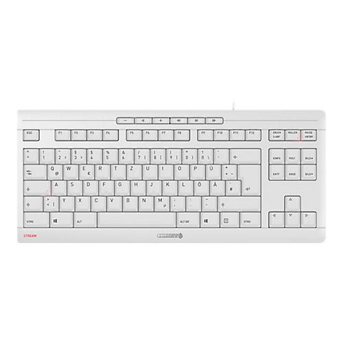 CHERRY STREAM TKL - Tastatur - QWERTZ - Deutsch - Grau, weiß