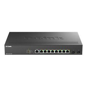 D-Link DMS 1250-10SP – Switch – L2+ – Smart – 8 x 10/100/1000/2.5G (PoE+) + 2 x 10 Gigabit SFP+ – Desktop