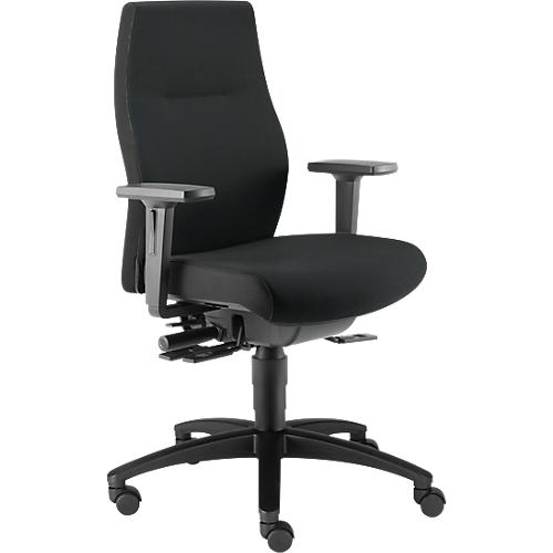 Dauphin Bürostuhl SHAPE XTL, Synchronmechanik , mit Armlehnen, Sitzzeit 8+ Stunden, mit Universalrollen, schwarz