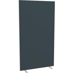 Design-Trennwand Paperflow, Stoffbespannung anthrazit, schwer entflammbar gemäß DIN 4102 (B1), desinfektionsmittelbeständig, B 940 x T 390 x H 1740 mm