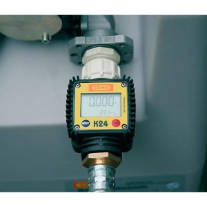 Digitaler Durchflusszähler K24 für mobile Tankstellen CEMO DT-Mobil Easy 200 l, Durchflussmenge 40 l/min, Kunststoff, schwarz-gelb