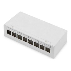 DIGITUS – Patch Panel – modular – geeignet für Wandmontage, Tisch – abgeschirmt – RJ-45 X 8