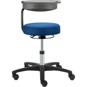 Drehhocker TEC basic IS 1999, höhenverst., mit Armablage, ergonom. Polster-Sitz, königsblau