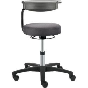 Drehhocker TEC basic IS 1999, höhenverst., mit Armablage, ergonom. Polster-Sitz, platingrau