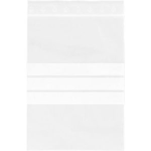 Druckverschlussbeutel, mit Beschriftungsfeld & Verschlussleiste, 220 x 160 mm