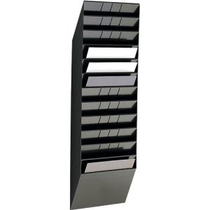 Durable Prospektspender Flexiboxx 12, 12 Spender, A4, quer, schwarz