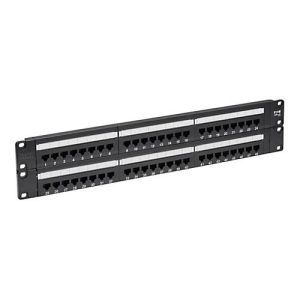 Eaton Tripp Lite Series 48-Port Cat6 Cat5 Patch Panel Rackmount 110 Punch Down RJ45 Ethernet 1URM 568B – Patch Panel – CAT 6 – 48.3 cm (19′) – 48 Ports
