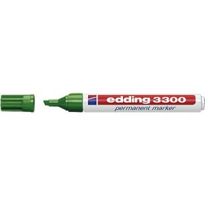 EDDING Permanent Marker 3300, mit Keilspitze, 1 Stück, grün