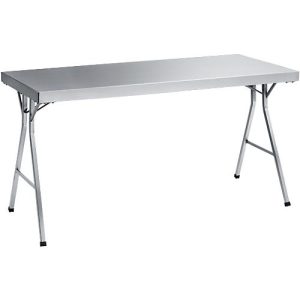 Edelstahl-Arbeitstisch mit klappbarem Fußgestell, 1800x600x850 mm