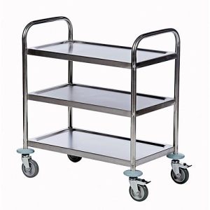 Edelstahl-Tischwagen 3 Etagen, 825 x 500 mm