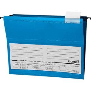 Eichner Hängetaschen, für Formate bis Din A4, PVC, 10 Stück, blau