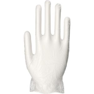 Einmalhandschuhe Medi-Inn Light, Vinyl, leicht gepudert, latexfrei, transparent, Größe L, 100 Stück
