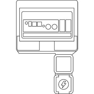 Elektroinstallation Classic Line für F-SAFE Gefahrstoffcontainer F90, inkl. Elektroverteilung, Schaltschrank