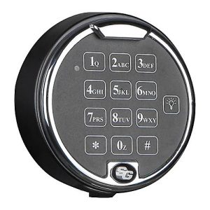 Elektronikschloss S&G Spartan 1006, für Tresor Serie Lyra & Möbeleinsatztresor Serie MT, 1 Manager- & 1 Benutzercode, 39 mm vorstehend, Ø 95 mm, schwarz
