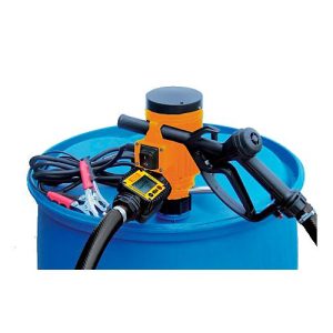 Elektropumpe CEMO, 12V, 30 l/min effektiv, 4 m Anschlusskabel mit Klemmen, 6 m Schlauch, Zapfventil