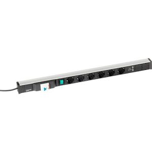 Energieleiste 836/10 für Treston Arbeitstische, 6-fach Steckdose, 1x Schalter, 1x FI-Schalter, 2x USB-Typ A