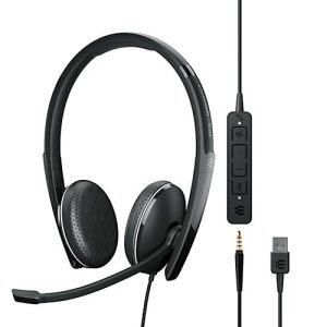 EPOS I SENNHEISER On-Ear ADAPT 165T USB II, USB A, 3,5-mm-Klinkenstecker, binaural, faltbar, UC-optimiert & Microsoft Teams zertifiziert, schwarz
