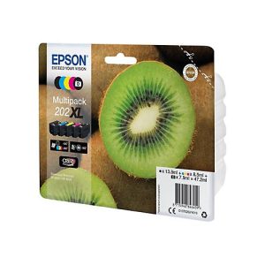 Epson Multipack 202XL – 5er-Pack – mit hoher Kapazität – Schwarz, Gelb, Cyan, Magenta, Photo schwarz – original – Tintenpatrone