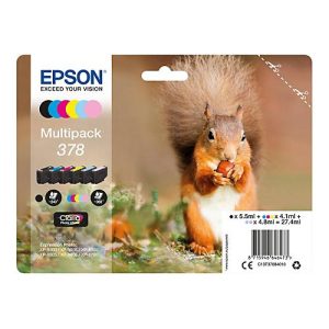 Epson Multipack 378 – 6er-Pack – Schwarz, Gelb, Cyan, Magenta, hellmagentafarben, hell Cyan – original – Tintenpatrone