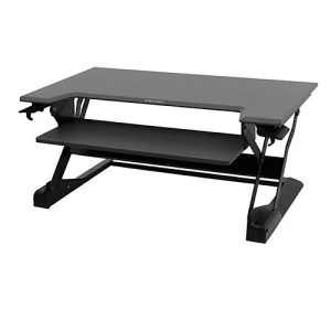 Ergotron Sitz-Steh-Schreibtisch WorkFit-TL, für 1 Monitor bis 30′, höhenverstellbar, B 950 x T 640 mm, schwarz