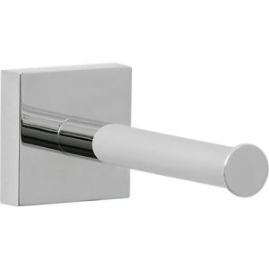 Ersatzrollenhalter tesa® ekkro, verchromt, eckiges Design, ohne Bohren, inkl. Klebelösung