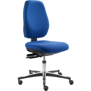 ESD-Arbeitsdrehstuhl Industry Tec classic IS 2087, ohne Armlehnen, Syncro®-Tension, hohe Rückenlehne, wasserblau