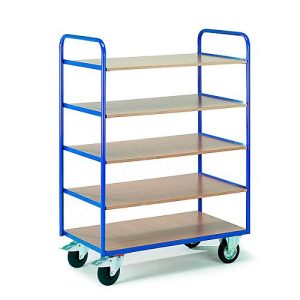 Etagenwagen mit 5 Böden, 800 x 500 mm