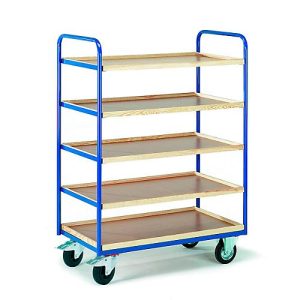 Etagenwagen mit 5 Etagenkästen, 1000 x 575 mm