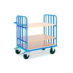 Etagenwagen mit Schiebegriff, 1000 x 700 mm, mit variabler Einteilung für Etagenböden