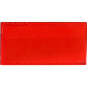 Etikettentasche Label TOP, selbstklebend, 50×110, rot