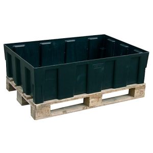 EURO-Auffangwanne 250/2 CEMO, Polyethylen, 250 l Auffangvolumen, mit Zulassung, B 1205 x T 805 x H 330, ohne Gitterrost