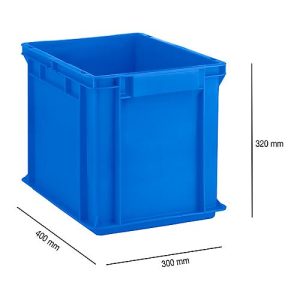 Euro Box Serie EF 4320, aus PP, Inhalt 29,5 L, geschlossene Wände, Unterfassgriff, blau