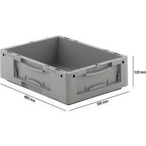 Euro Box Serie LTB 4120, aus PP, Inhalt 10 L, ohne Deckel, grau