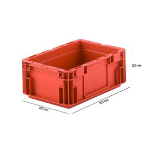 Euro Box Serie MF 3120, aus PP, Inhalt 5,2 L, Unterfassgriff, rot