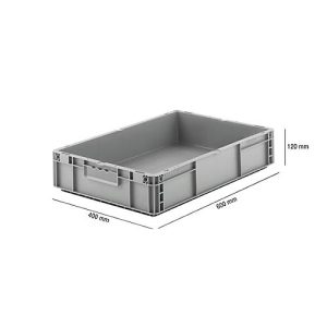 Euro Box Serie MF 6120, aus PP, Inhalt 21 L, Unterfassgriff, grau